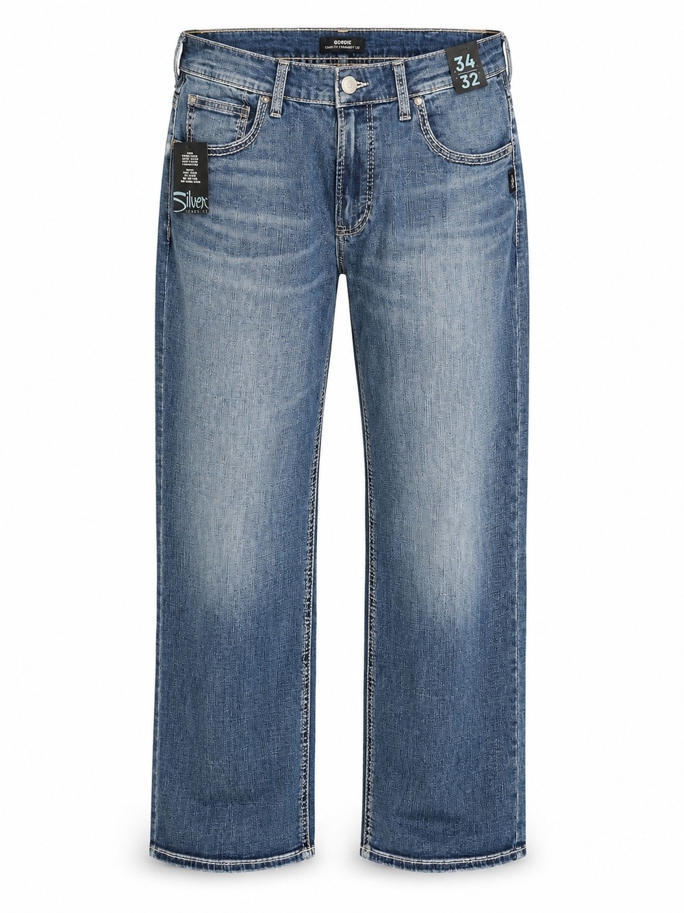 Silver Jeans Classic Light-Med Blue Straight-Leg Jeans